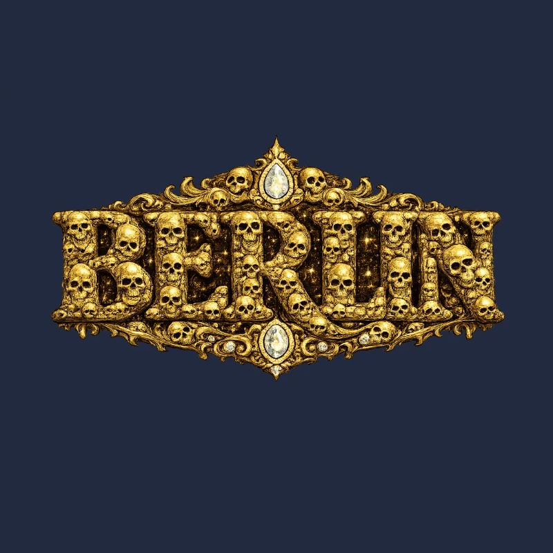 Barocker BERLIN mit Totenschädel