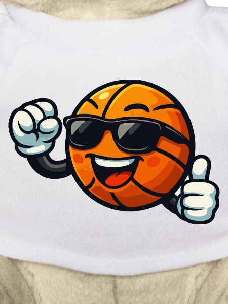 Basketball with sunglasses vibes