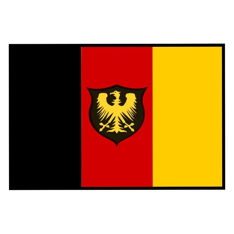 Drapeau de l’aigle NoirRedGold Shield