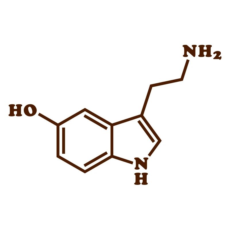 Formule chimique moléculaire de sérotonine