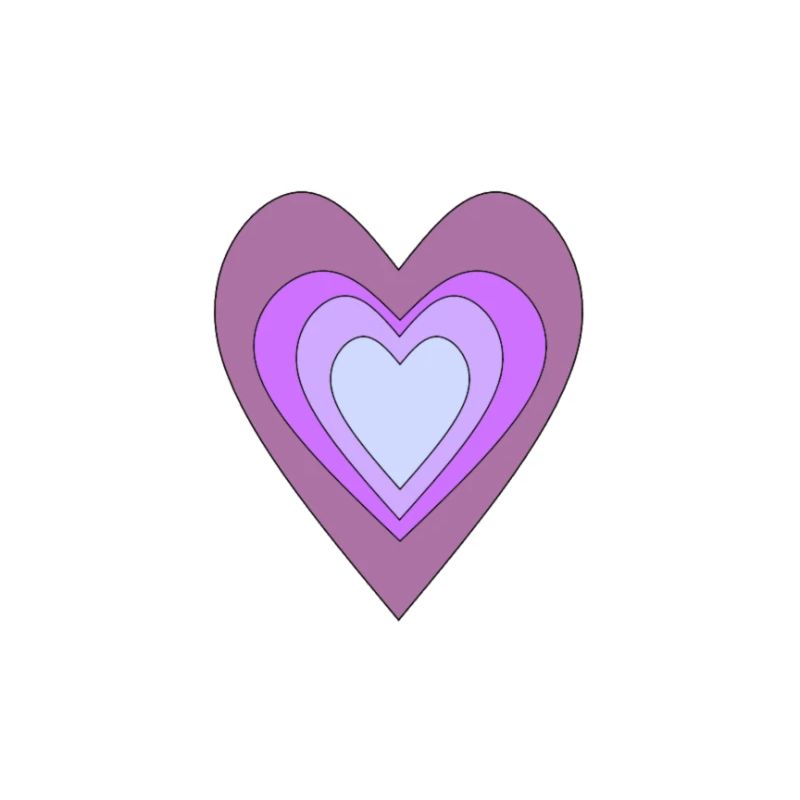 Heart purple