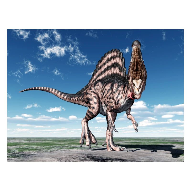 Dinosaur Spinosaurus in a landscape