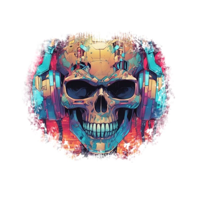 Cyberpunk Skull // TechSkull Matrix