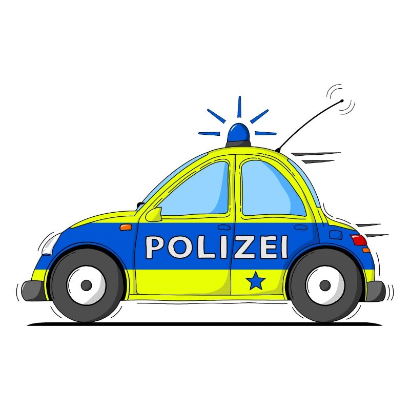 Polizeiauto Blau Gelb
