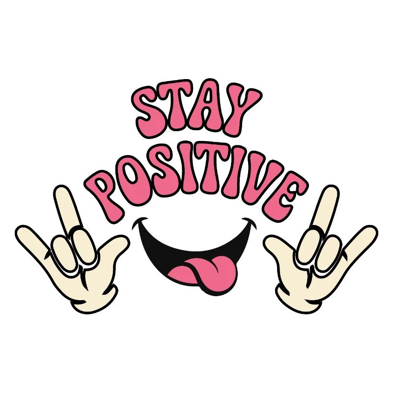 Verspieltes positives Vibes-Typografie-Design