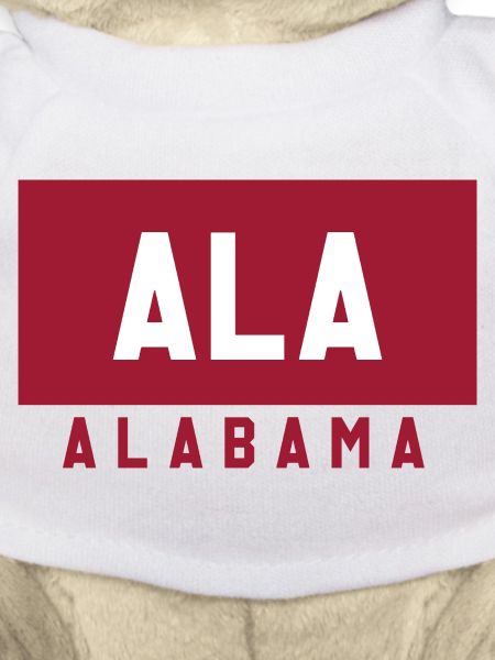 Alabama ALA Typografische Flagge