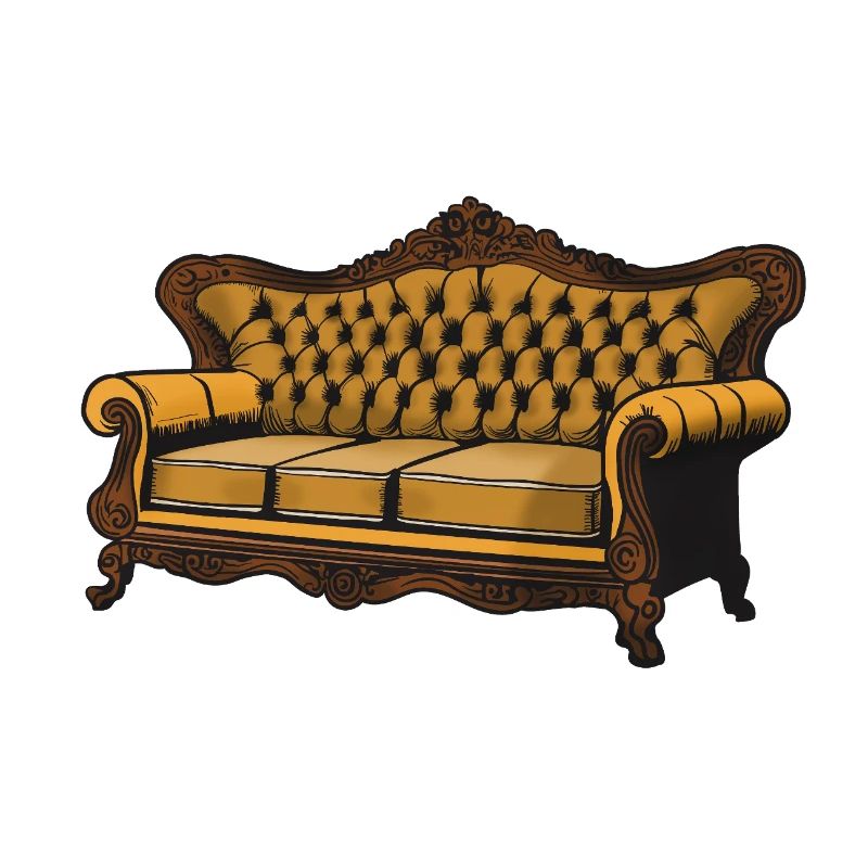 Viktorianische Samt-Sofagrafik