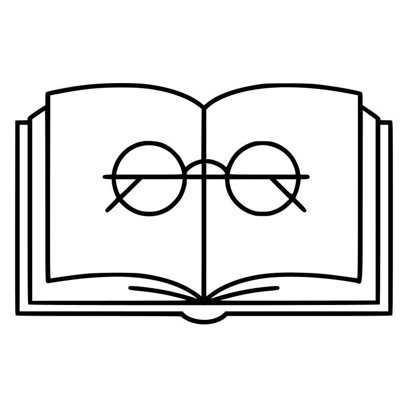 Offenes Buch Brille Lesebrille