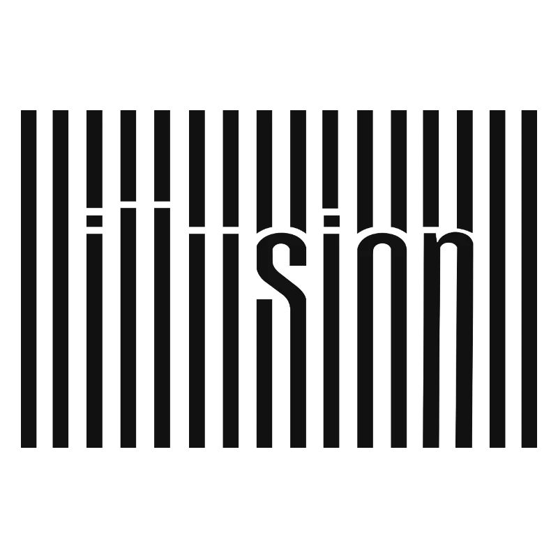 Illusion Barcode Textkunst