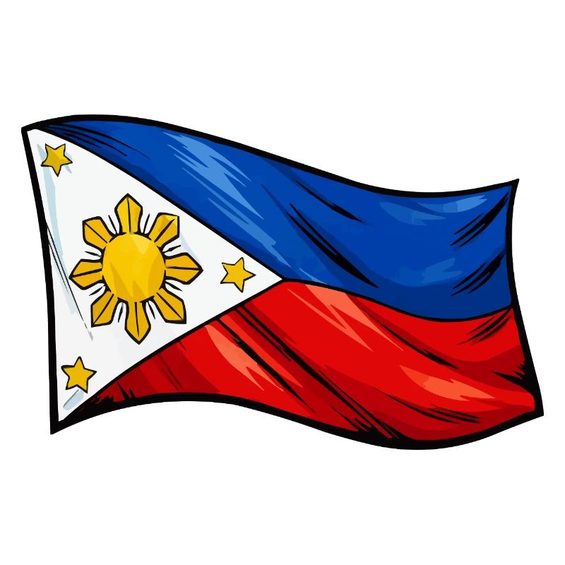 Caricature du drapeau des Philippines
