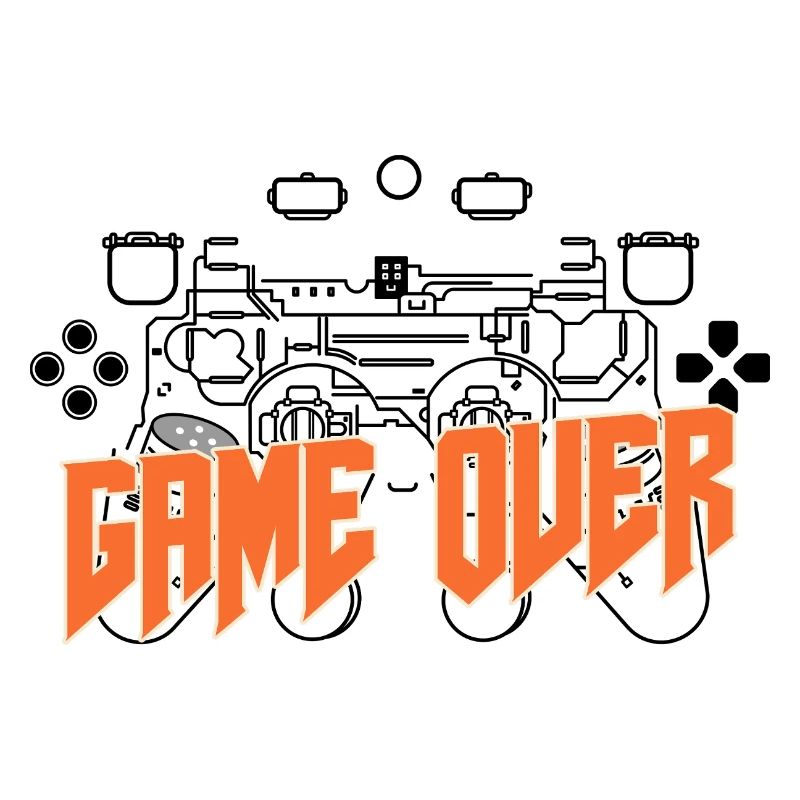 Game Over Rétro Orange Bold