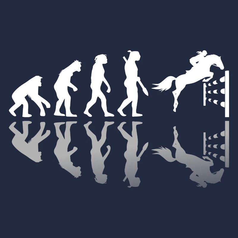 Evolution einer Reiterin Reitsport Geschenk