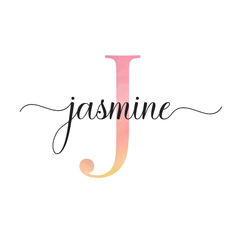 J | Monogram | Name | Jasmine |Watercolor