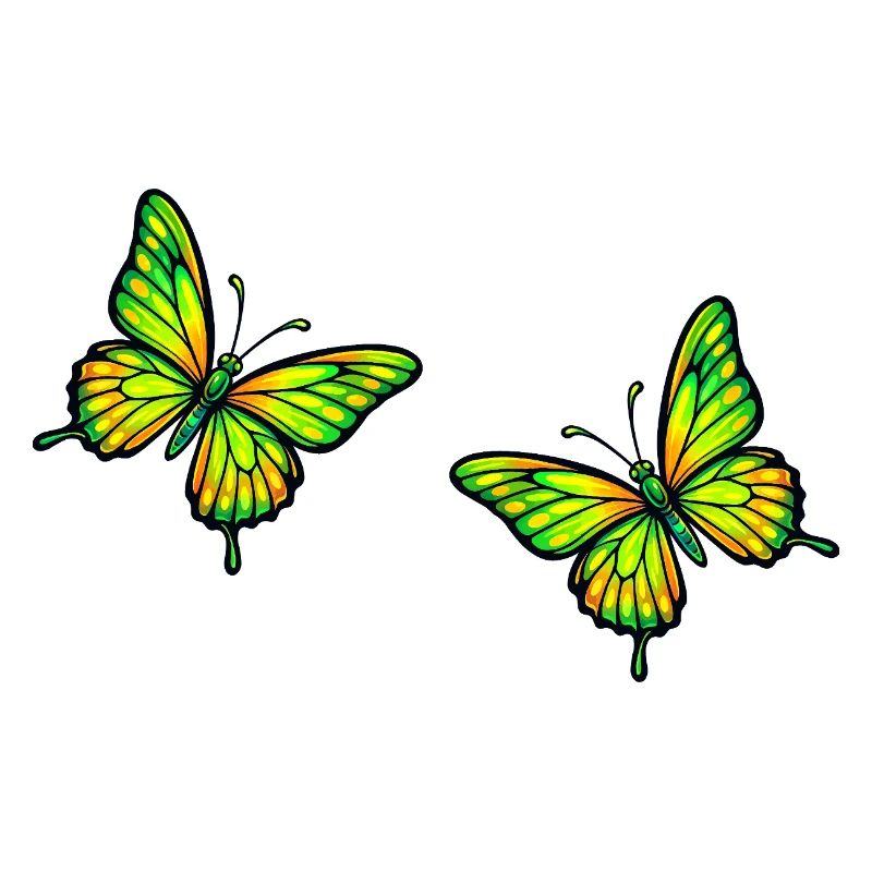 Glowing butterflies
