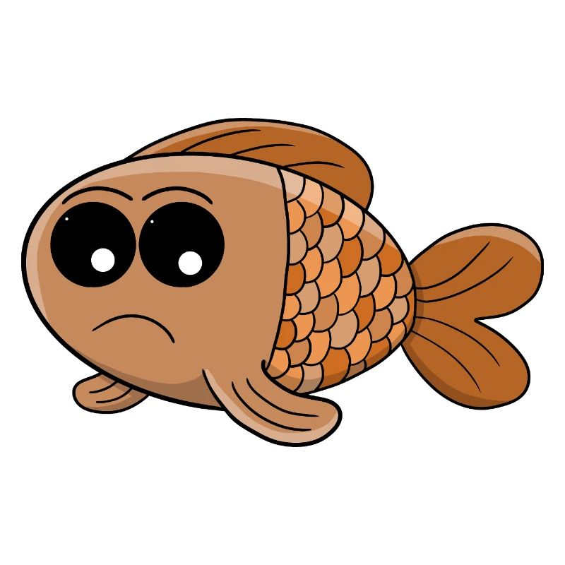 Grumpy Goldfish Cartoon