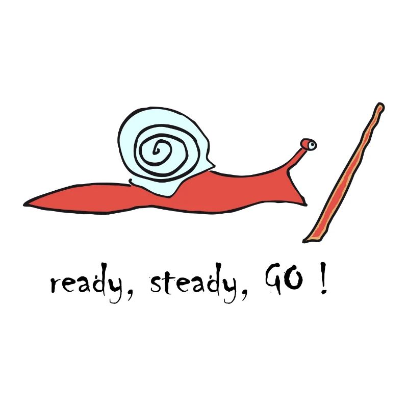 running snail -- ready, steady, GO !
