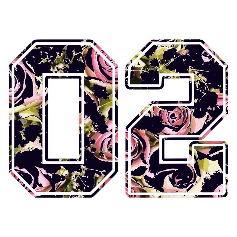 Number two 02 roses pattern