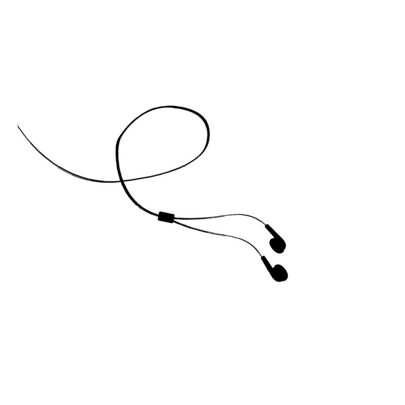 Casque dans l'oreille