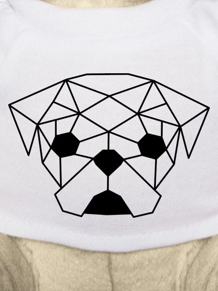 Pug Geometric Line