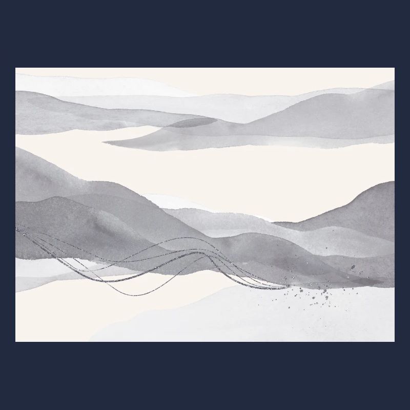Warm Grey Abstract Landscape
