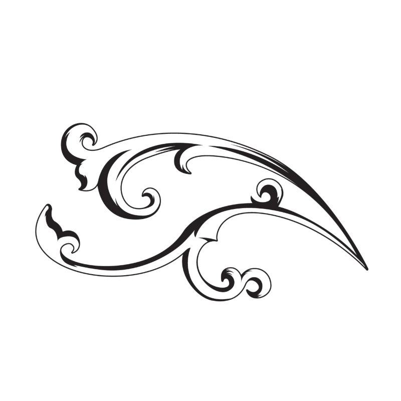 filigree decoration on the left