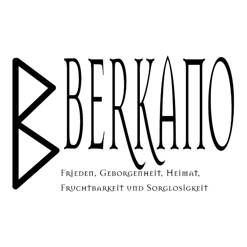 Berkano Lettering Peace Design Black
