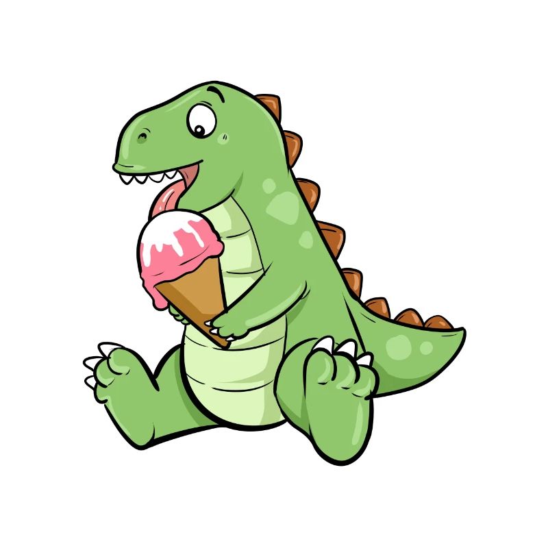 Eiscreme Dino Erdbeereis Dinosaurier T-Rex Saurier