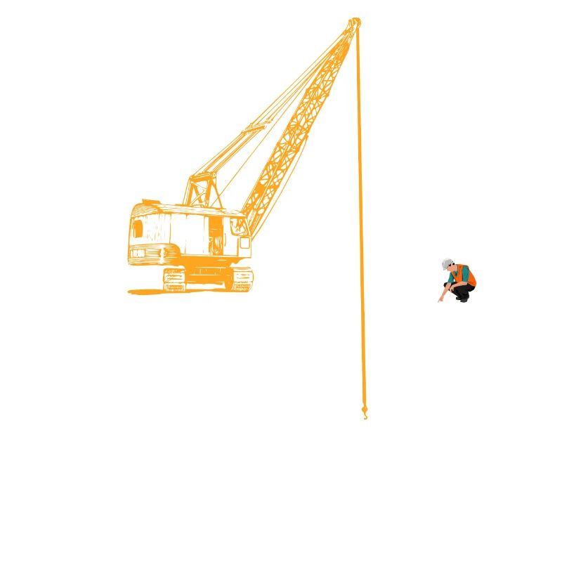 Chemise grue fun idée de cadeau de chantier de construction disant