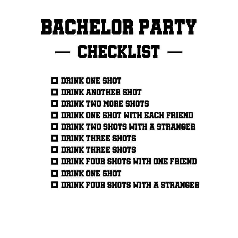 Junggesellenabschied Checkliste Shots