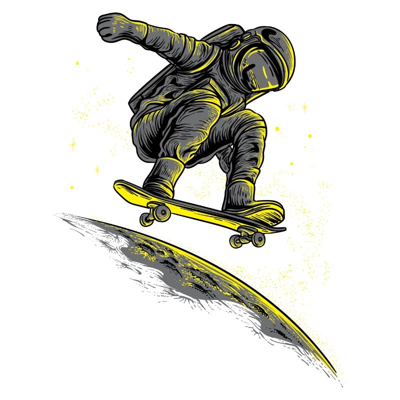 Space Surfer astronaut galxy outer space skateboard