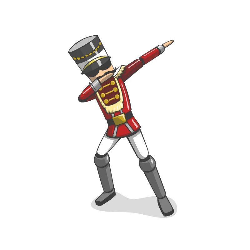 Dabbing Nutcracker Christmas Soldier Dab Dance