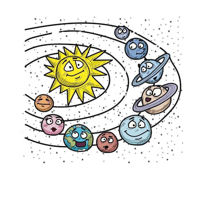 Kinder Sonne Planet Planeten Sonnensystem System