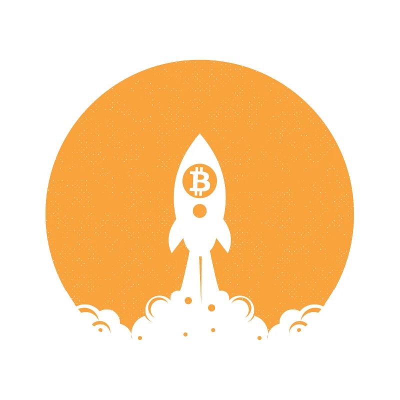 Bitcoin Kryptowährung Krypto Rakete