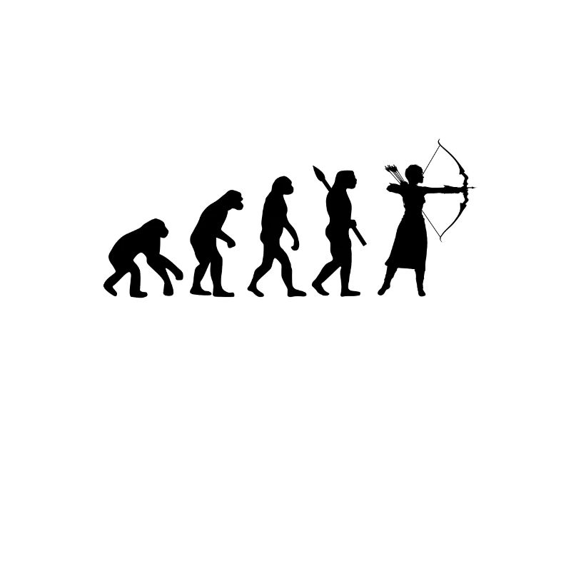 Evolution Schütze Bogenschießen Pfeil und Bogen