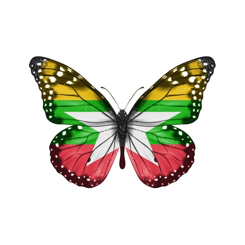 Papillon Drapeau De Myanmar