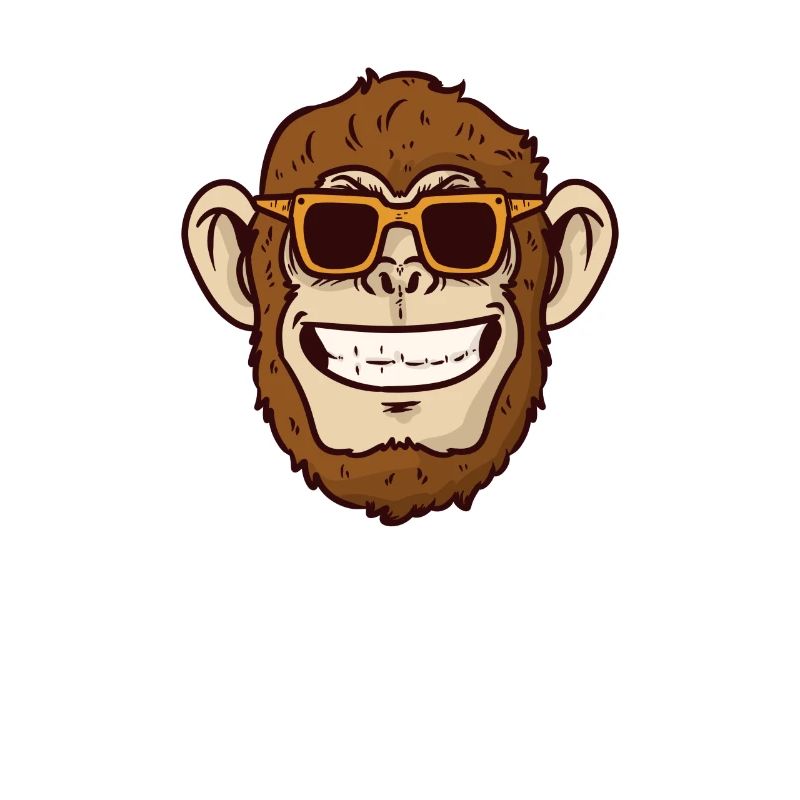 Cool monkey with sunglasses