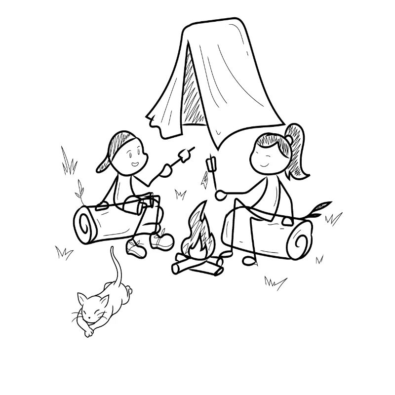 Camping sketch