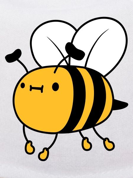 Flying cute bee