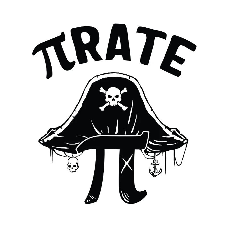 Pi Day Pirate Hat Skull Sailor Math Teacher