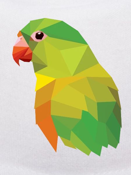 Perroquet oiseau mosaïque low poly