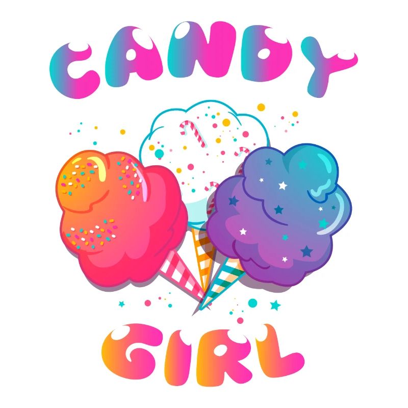 Candy Girl Zuckerwatte Mädchen Eiscreme Geschenk