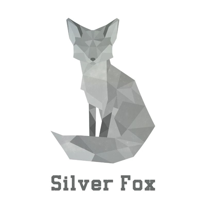 Silber Fuchs, abstakt