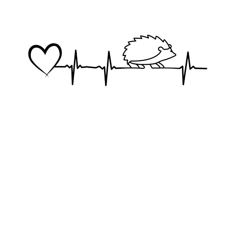 Conception de battement de Hedgehog Hart avec amour de hérisson de coeur