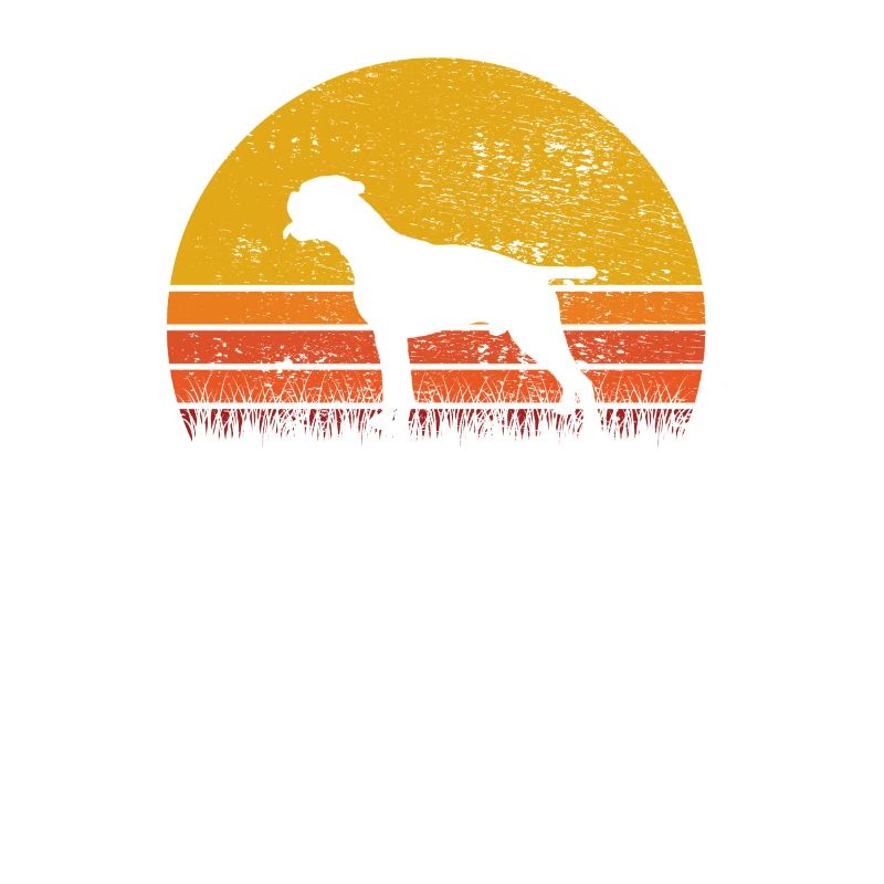 Boxer Sunset Retro Hundehalter Hund Liebe Geschenk