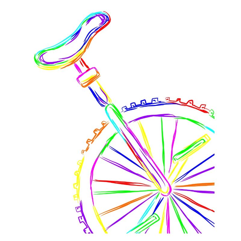 Monocycle coloré