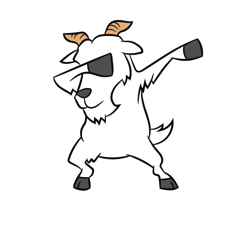 Dabbing Chèvre Drôle De bave