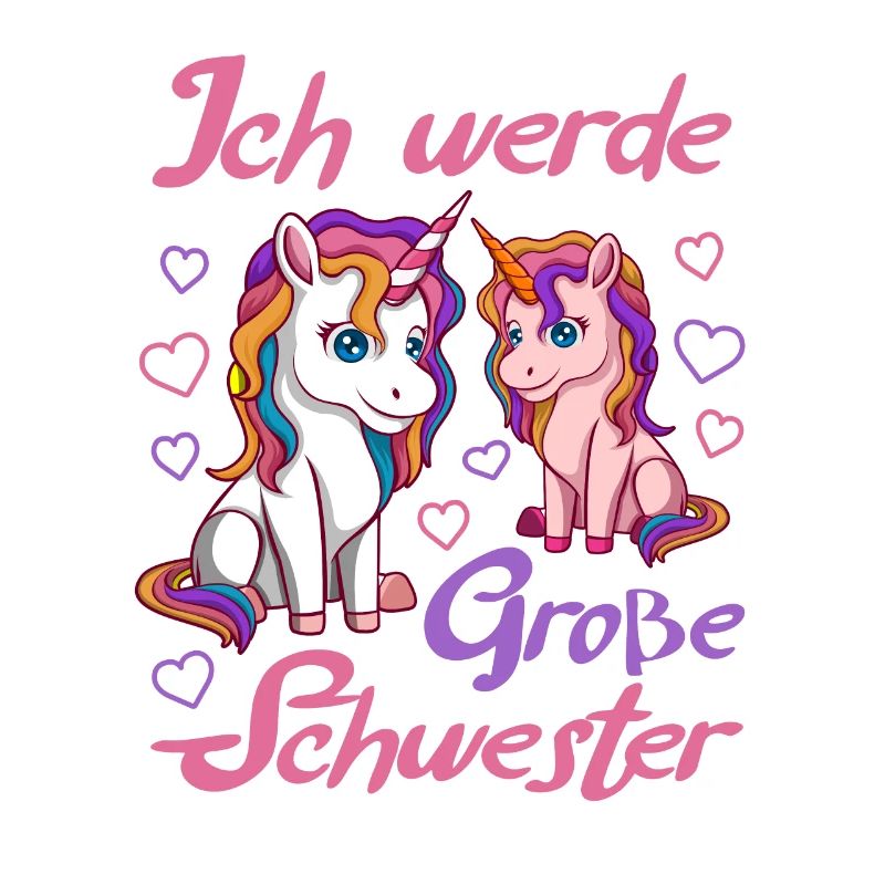 Große Schwester2021 Einhorn mit Herz