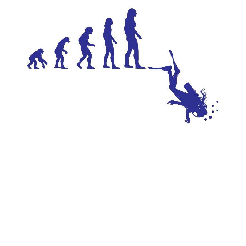 Tauchen Evolution Taucher Mädchen Damen Geschenk