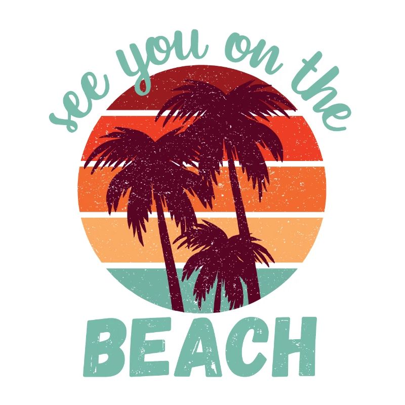 Wir sehen uns am Strand Türkis Text