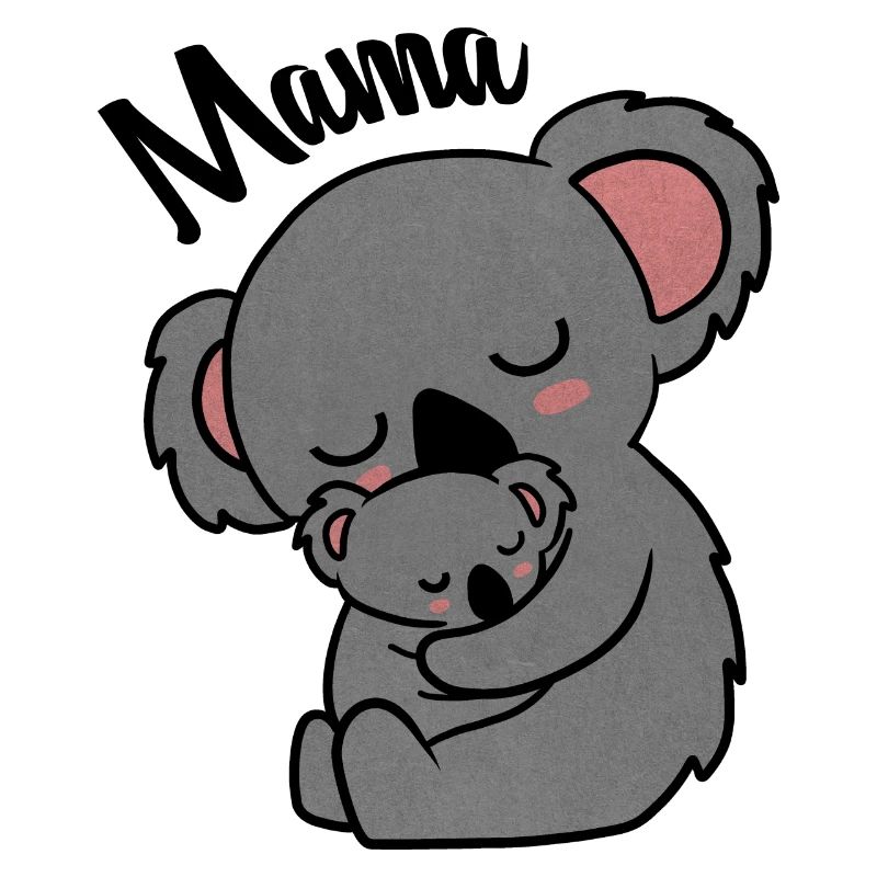 Maman mignonne d’ours de Koala avec le cub